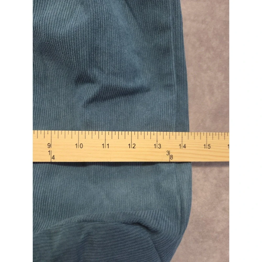 Corduroy Tote Bag Ribbed Teal 100% Cotton Eco Reusable Purse Women's 14in x 13in